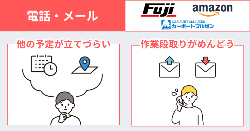 タイヤ交換を予約を電話やメールで行うタイヤ通販は、他の予定が立てづらく、作業段取りが面倒くさい